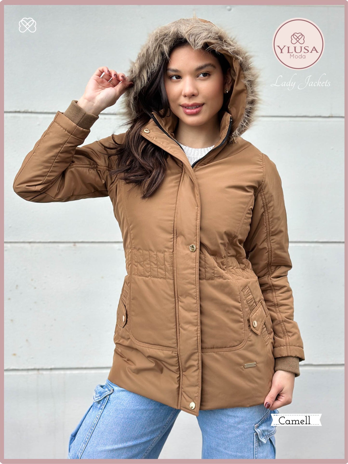 PARKA 3/4 C/PELUCHE MARIMAR- CAMELL
