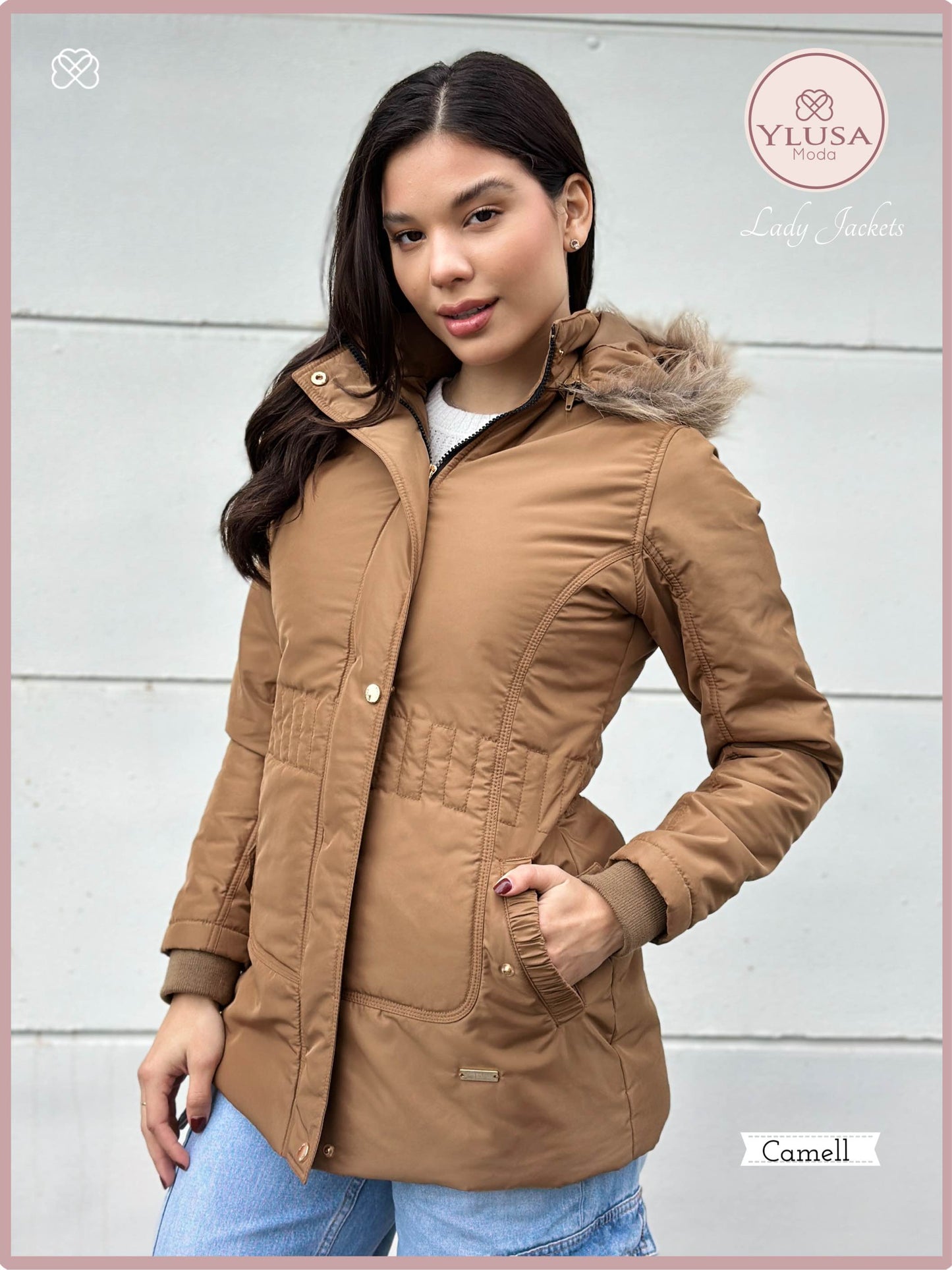 PARKA 3/4 C/PELUCHE MARIMAR- CAMELL