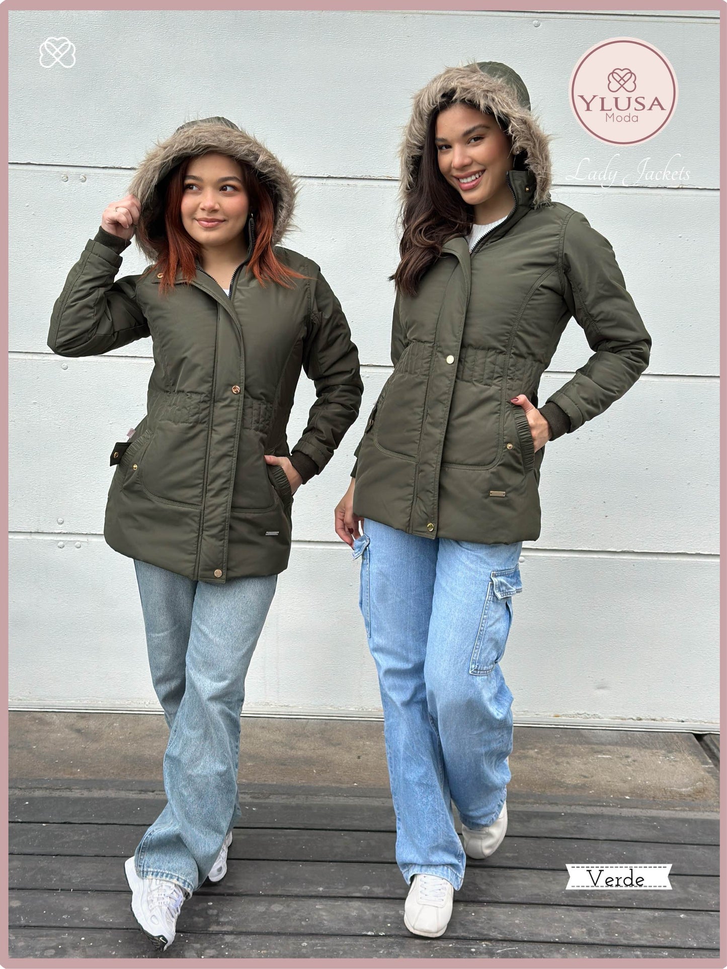 PARKA 3/4 C/PELUCHE MARIMAR - VERDE