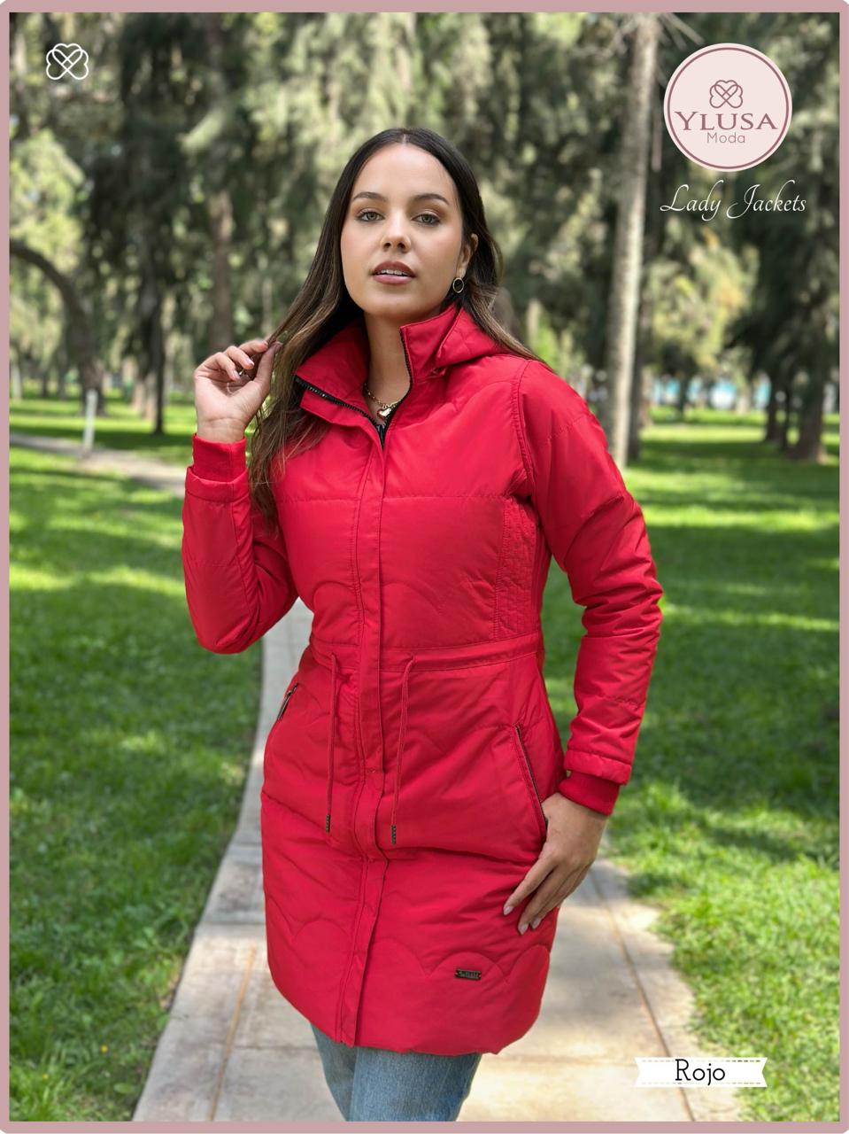 PARKA EXTRA LARGA VALERIA - ROJO