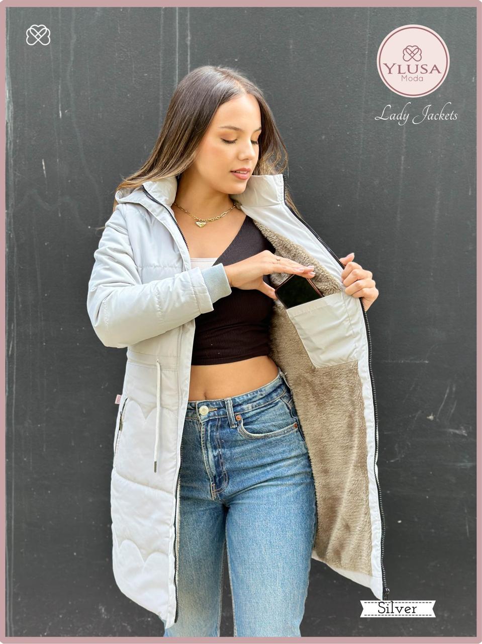 PARKA EXTRA LARGA VALERIA - SILVER