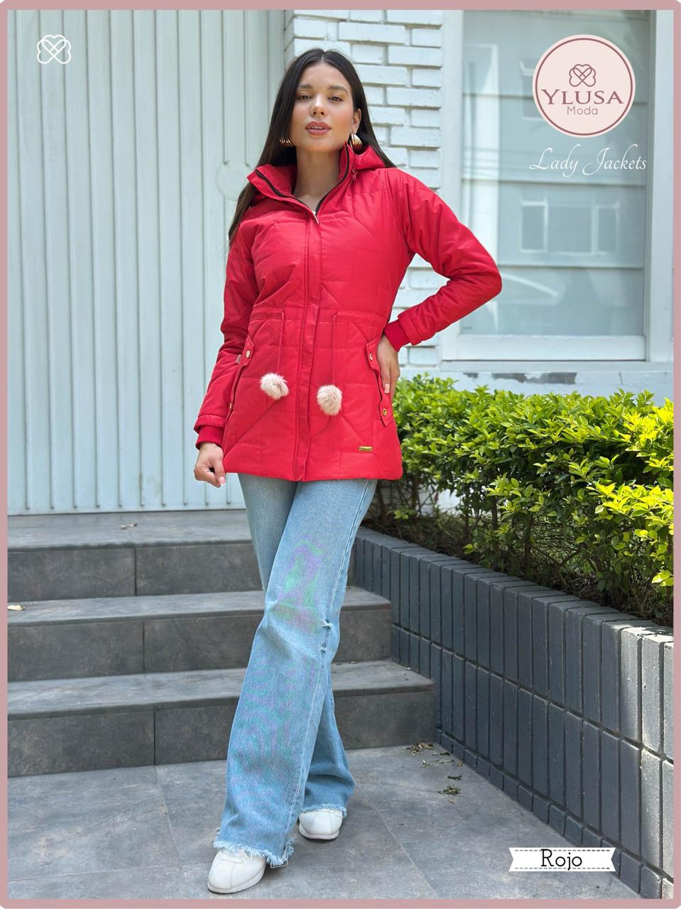 PARKA 3/4 CLAUDIA - ROJO