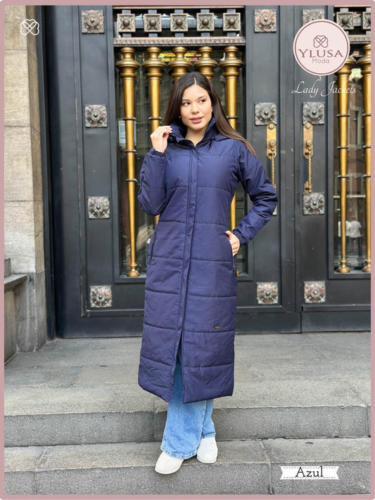 PARKA MAXI EXTRA LARGA PALOMA - AZUL