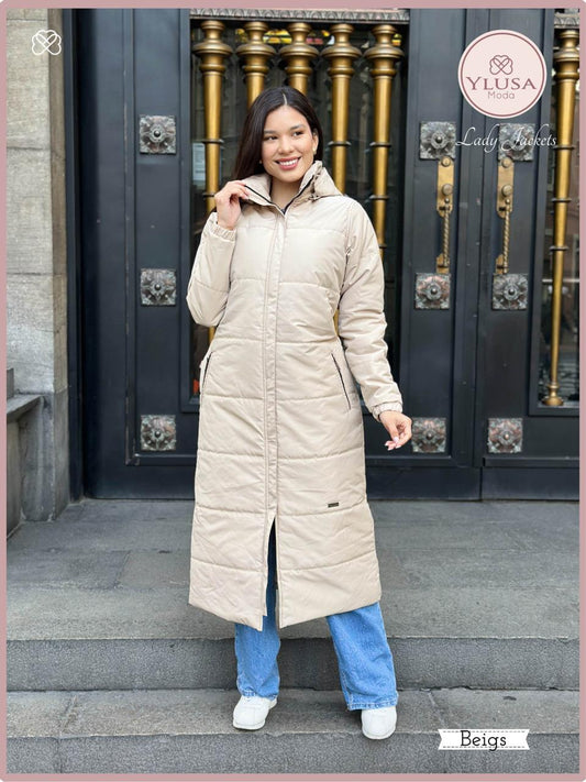 PARKA MAXI EXTRA LARGA PALOMA - BEIGS
