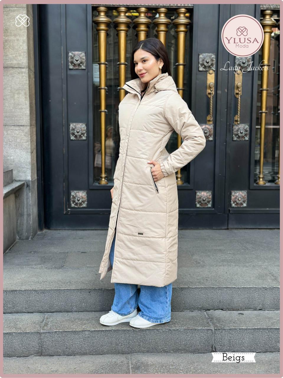 PARKA MAXI EXTRA LARGA PALOMA - BEIGS