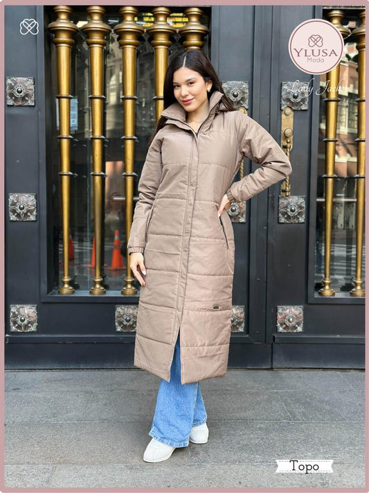PARKA MAXI EXTRA LARGA PALOMA - TOPO