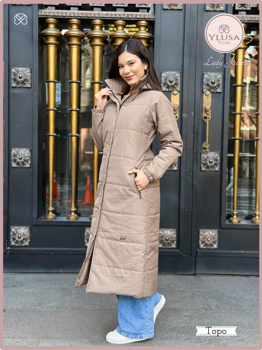 PARKA MAXI EXTRA LARGA PALOMA - TOPO