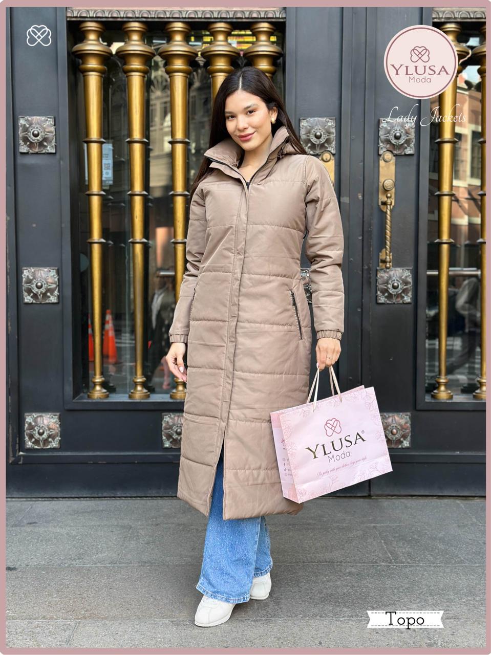 PARKA MAXI EXTRA LARGA PALOMA - TOPO