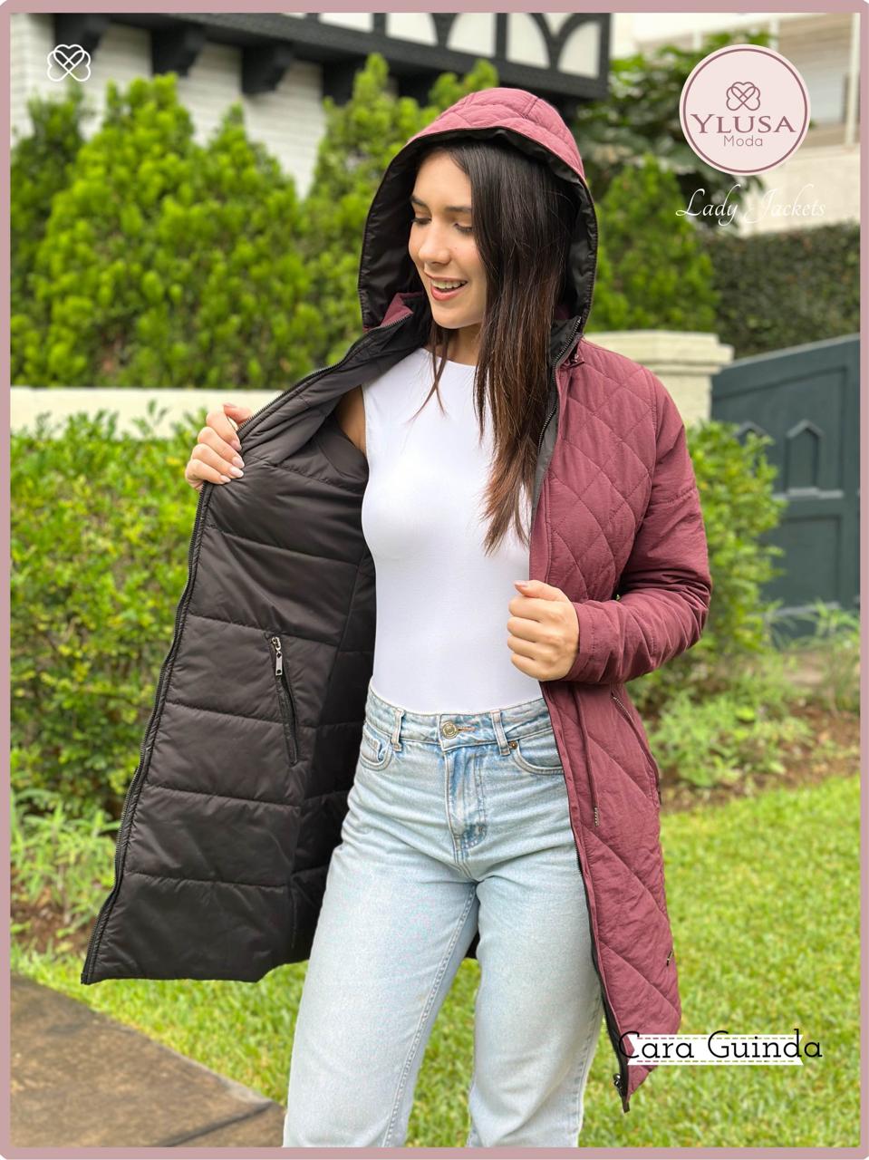 PARKA REVERSIBLE FRIDA - GUINDA