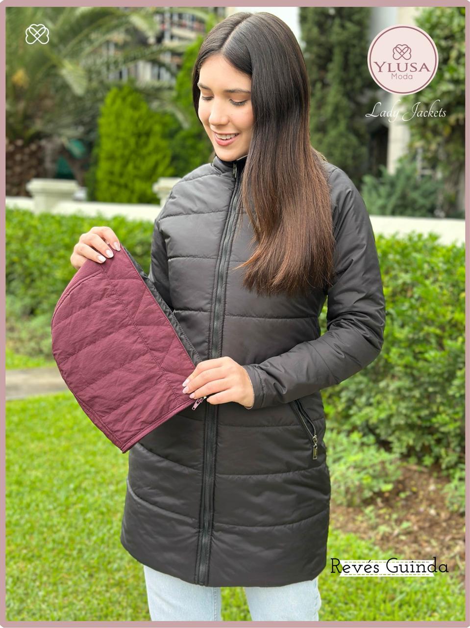 PARKA REVERSIBLE FRIDA - GUINDA