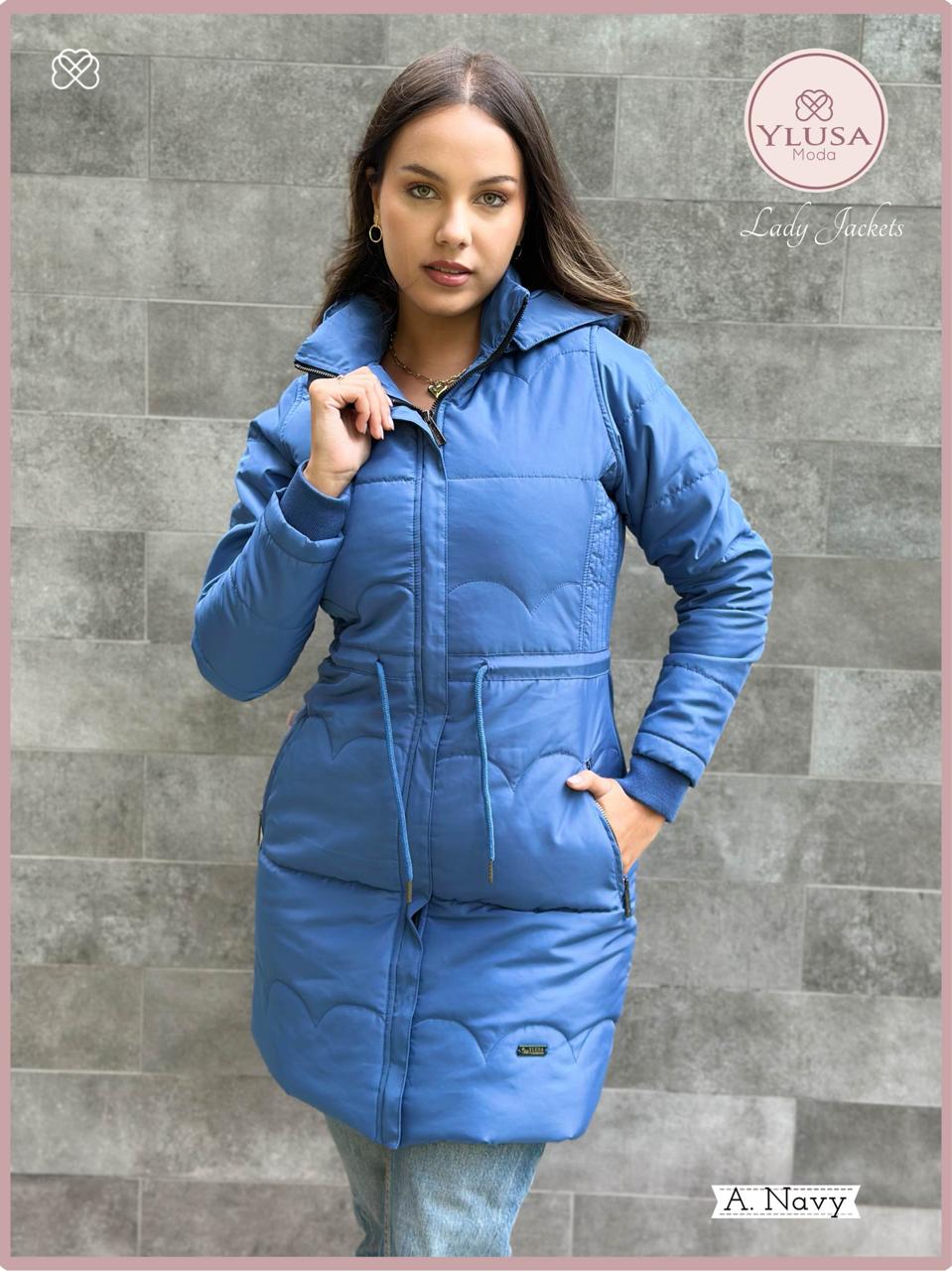 PARKA EXTRA LARGA VALERIA- NAVY